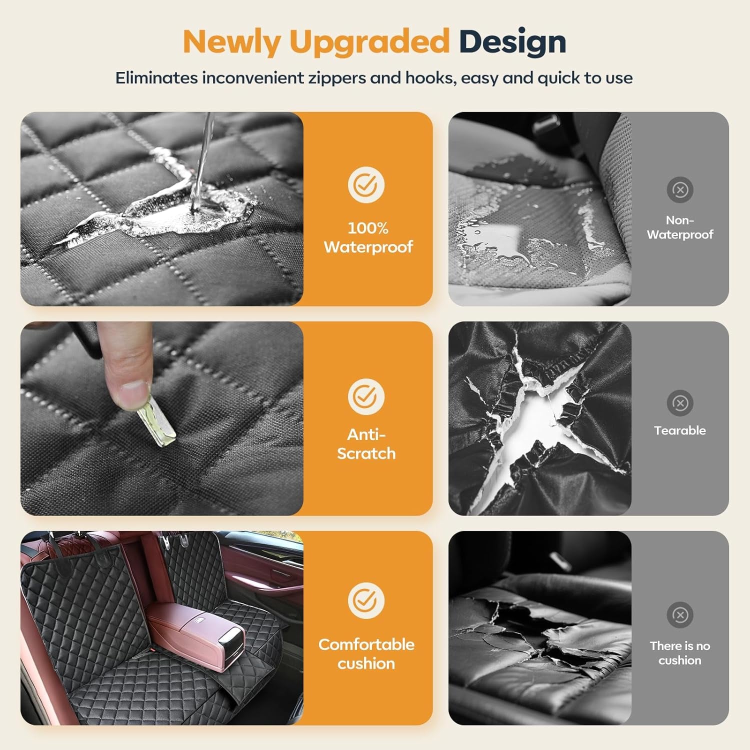 Thick Waterproof Dog Car Seat Cover