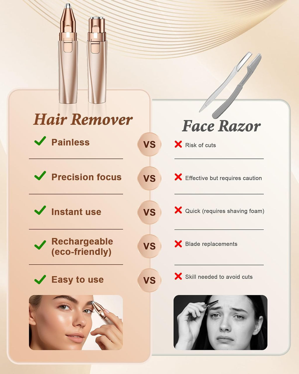 2-in-1 Electric Facial & Eyebrow Trimmer