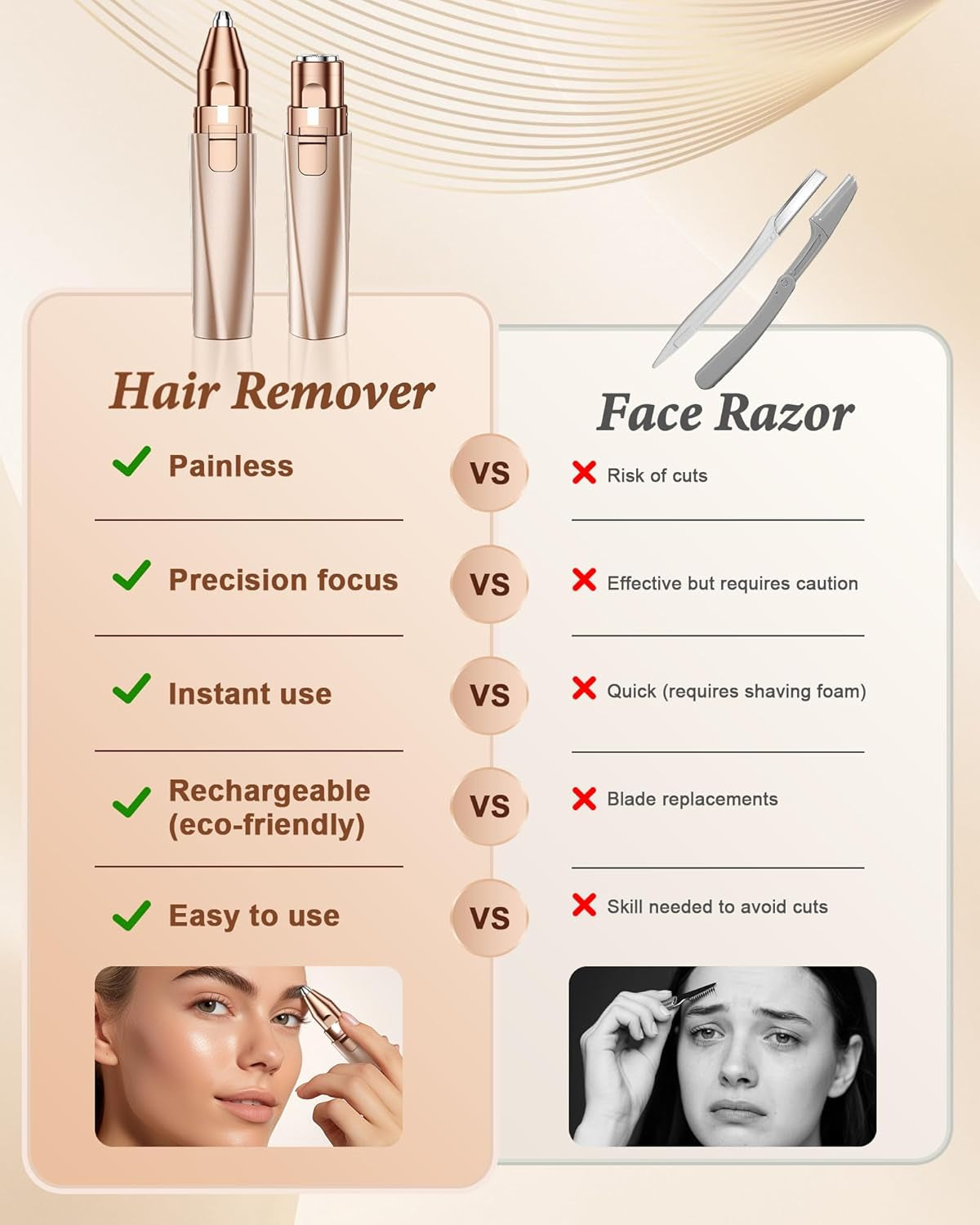2-in-1 Electric Facial & Eyebrow Trimmer
