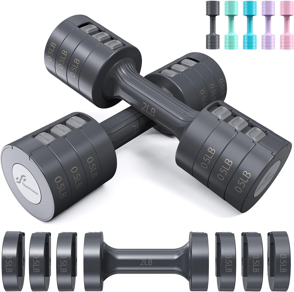 Adjustable Dumbbells Set – 4-in-1 Weights