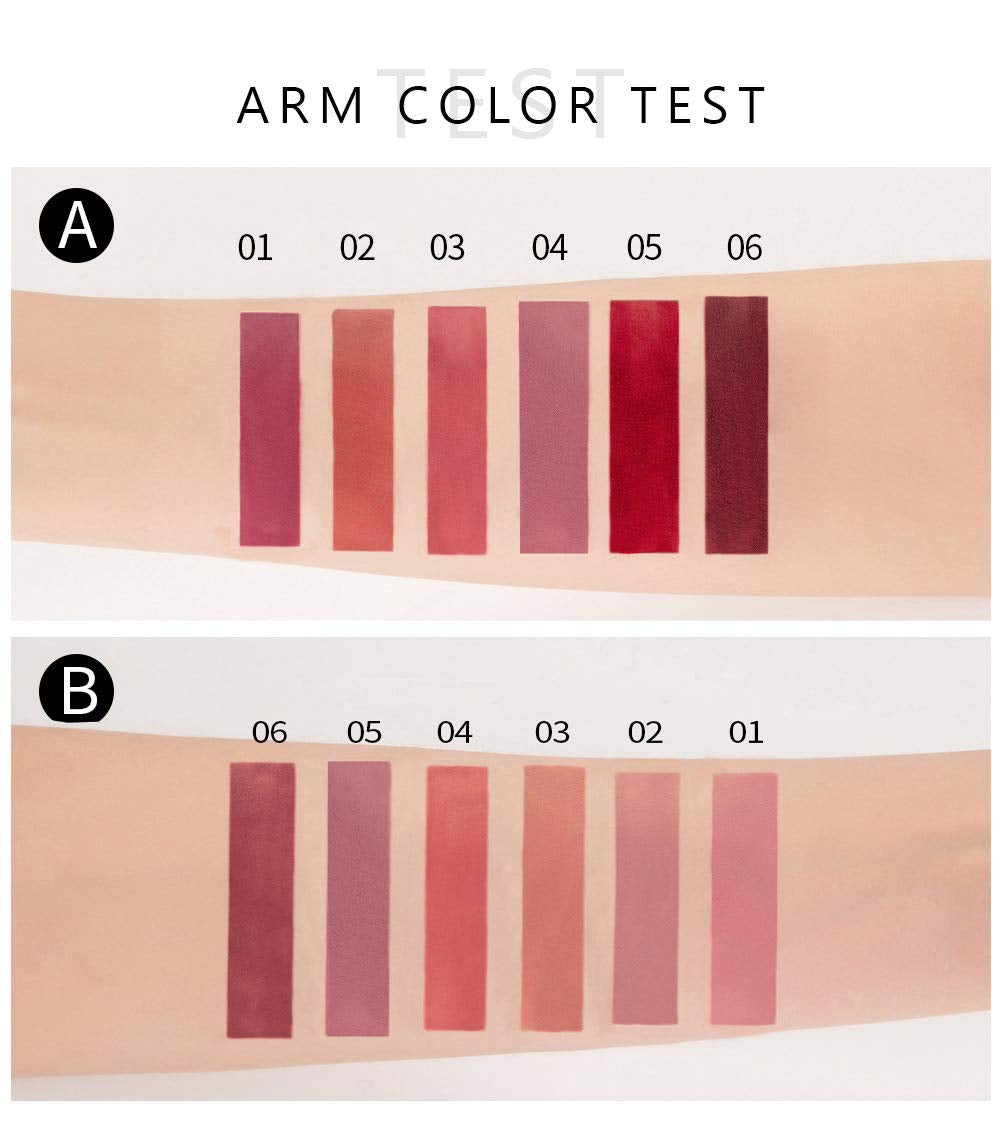 6PCS Matte Liquid Lipstick Long-Lasting Set