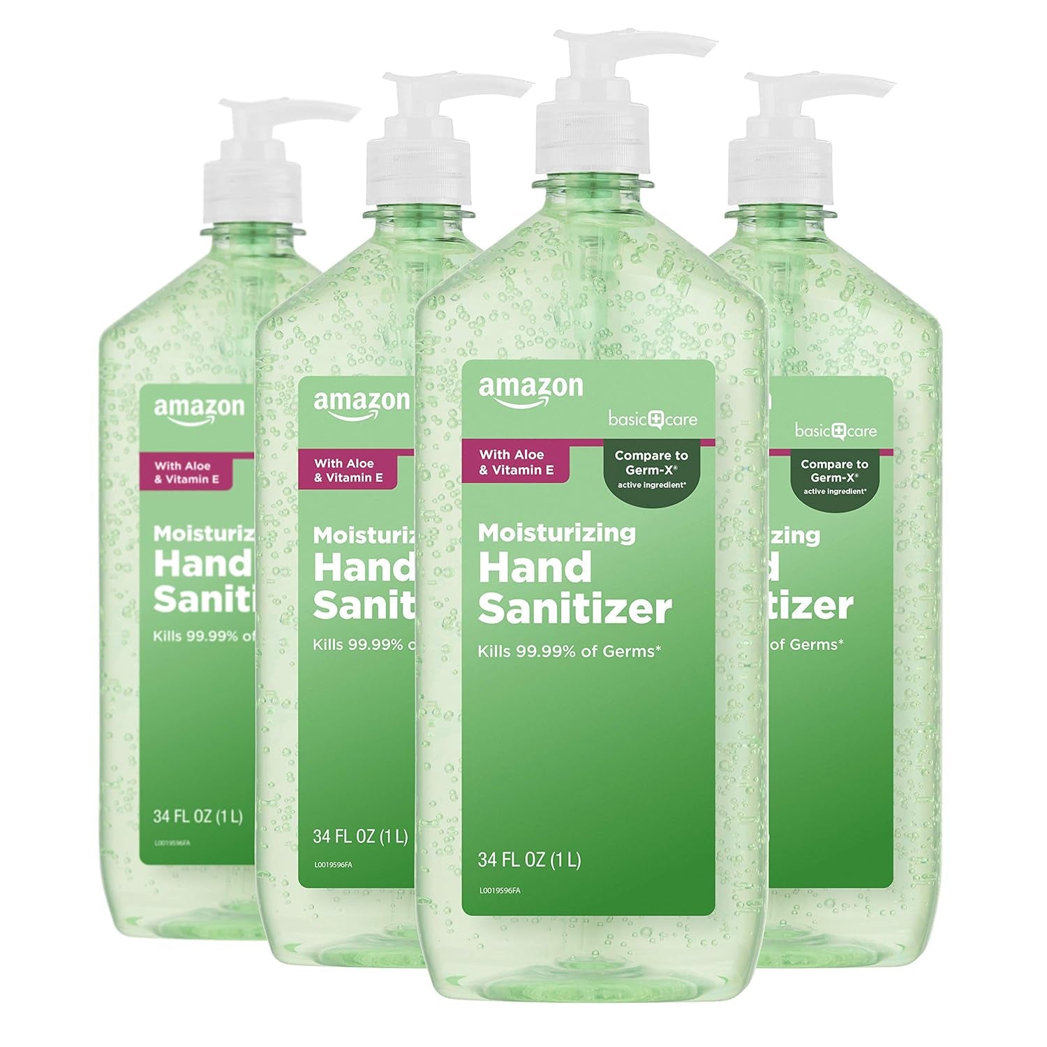 Aloe Vera Hand Sanitizer 62%, 34 Fl Oz, 4 Pack