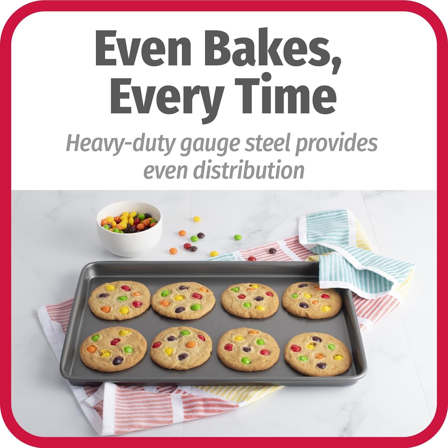 3-Piece Nonstick Carbon Steel Baking Sheet Set