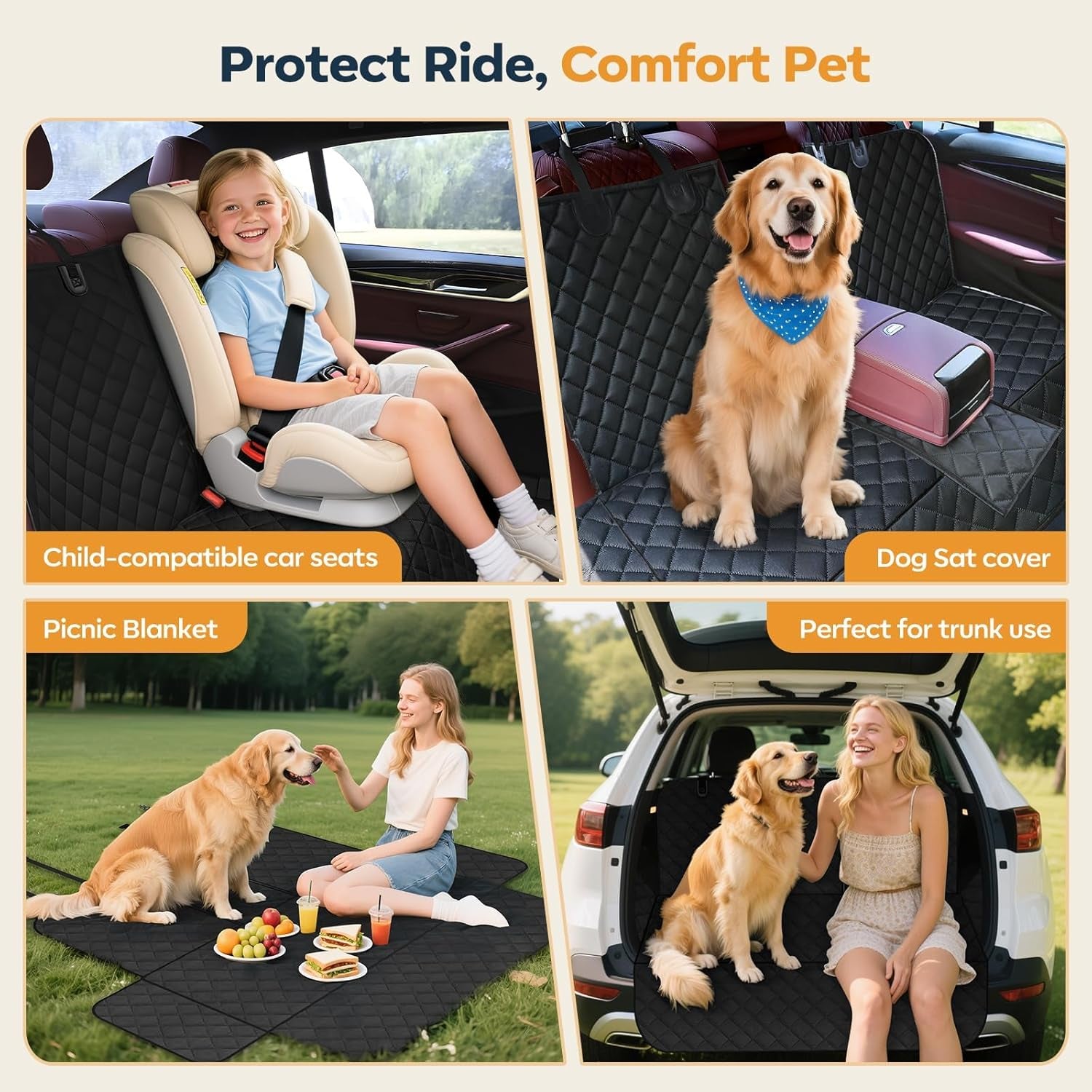 Thick Waterproof Dog Car Seat Cover
