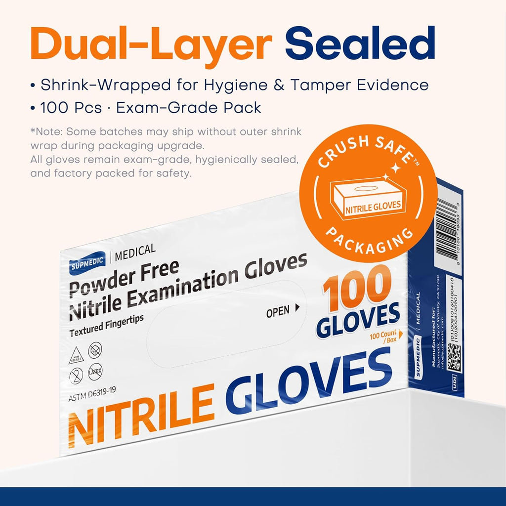 Nitrile Exam Gloves – 100 Count, Blue