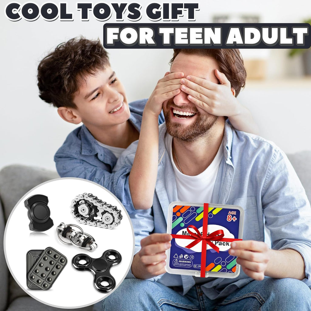 5-Piece Metal Fidget Toy Set for Stress Relief