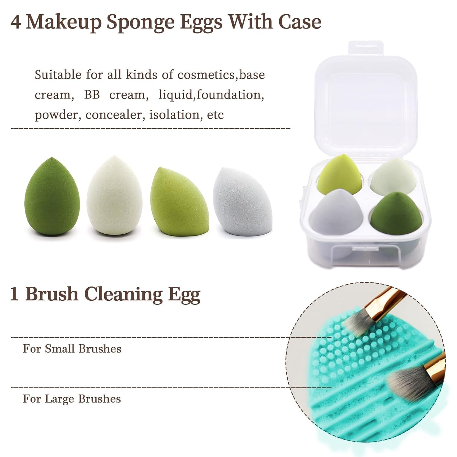 22PCS Makeup Brush Set – Green