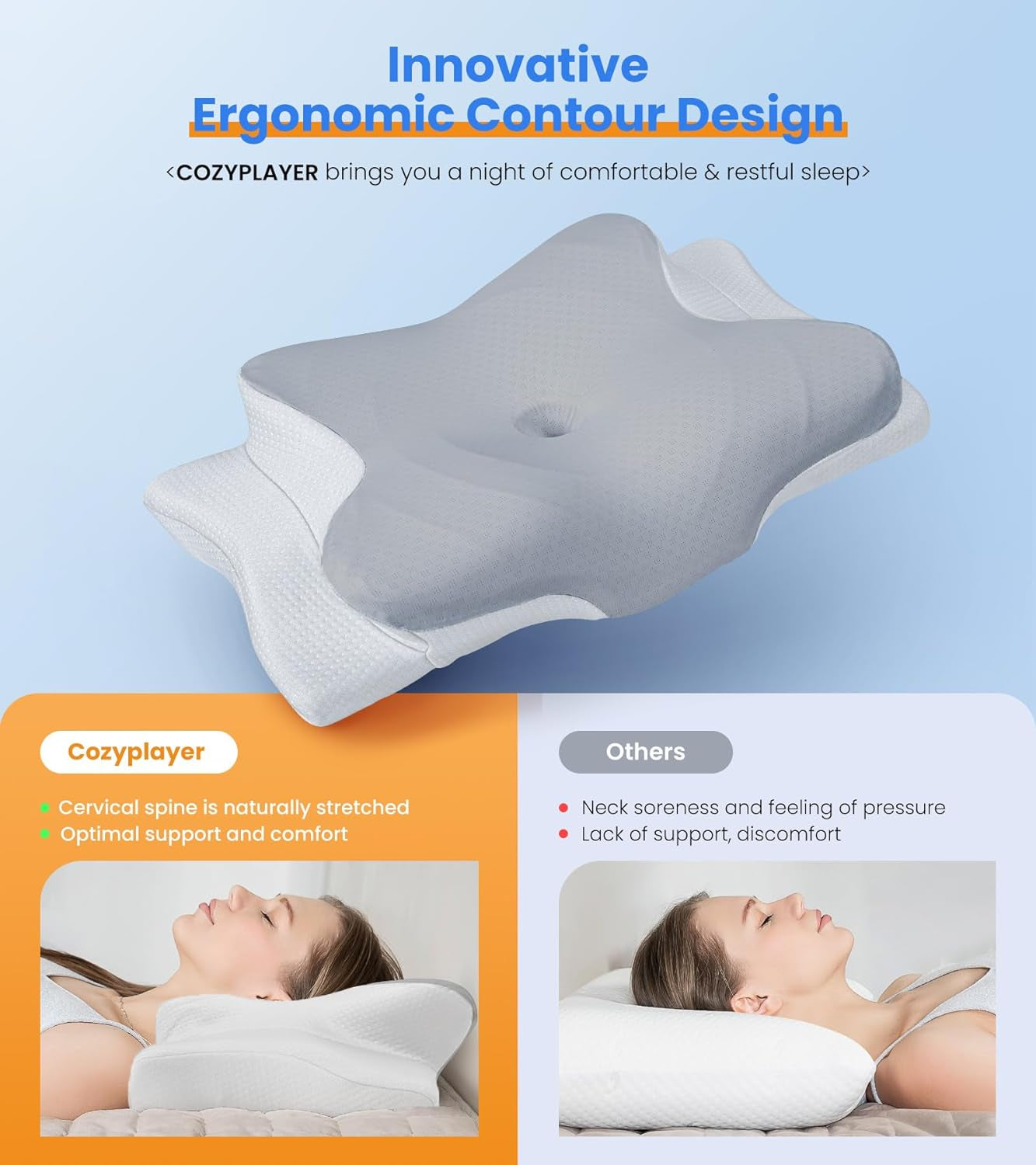 Cervical Memory Foam Pillow – Neck Support