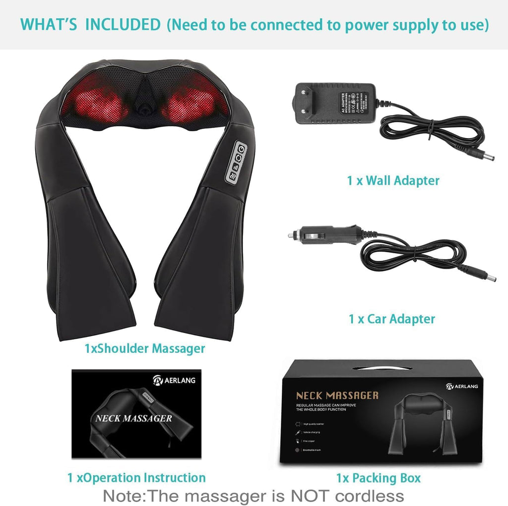 Shiatsu Back & Neck Massager with Heat