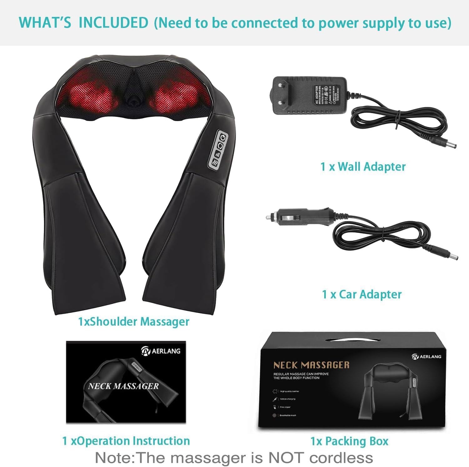 Shiatsu Back & Neck Massager with Heat