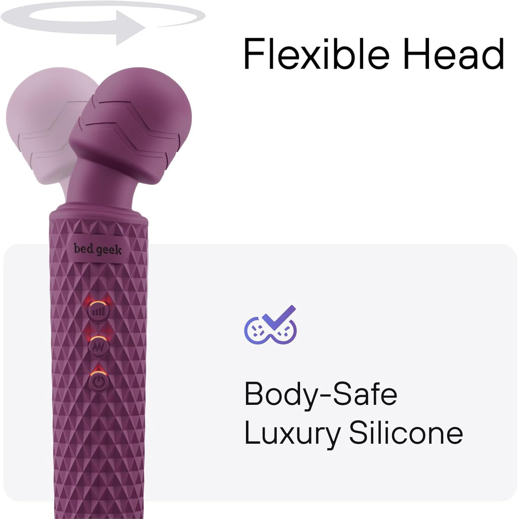 Cordless Wand Massager – 20 Patterns, 8 Speeds
