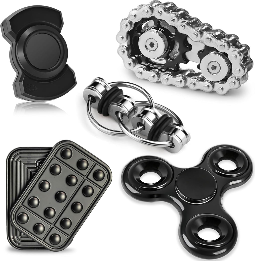 5-Piece Metal Fidget Toy Set for Stress Relief