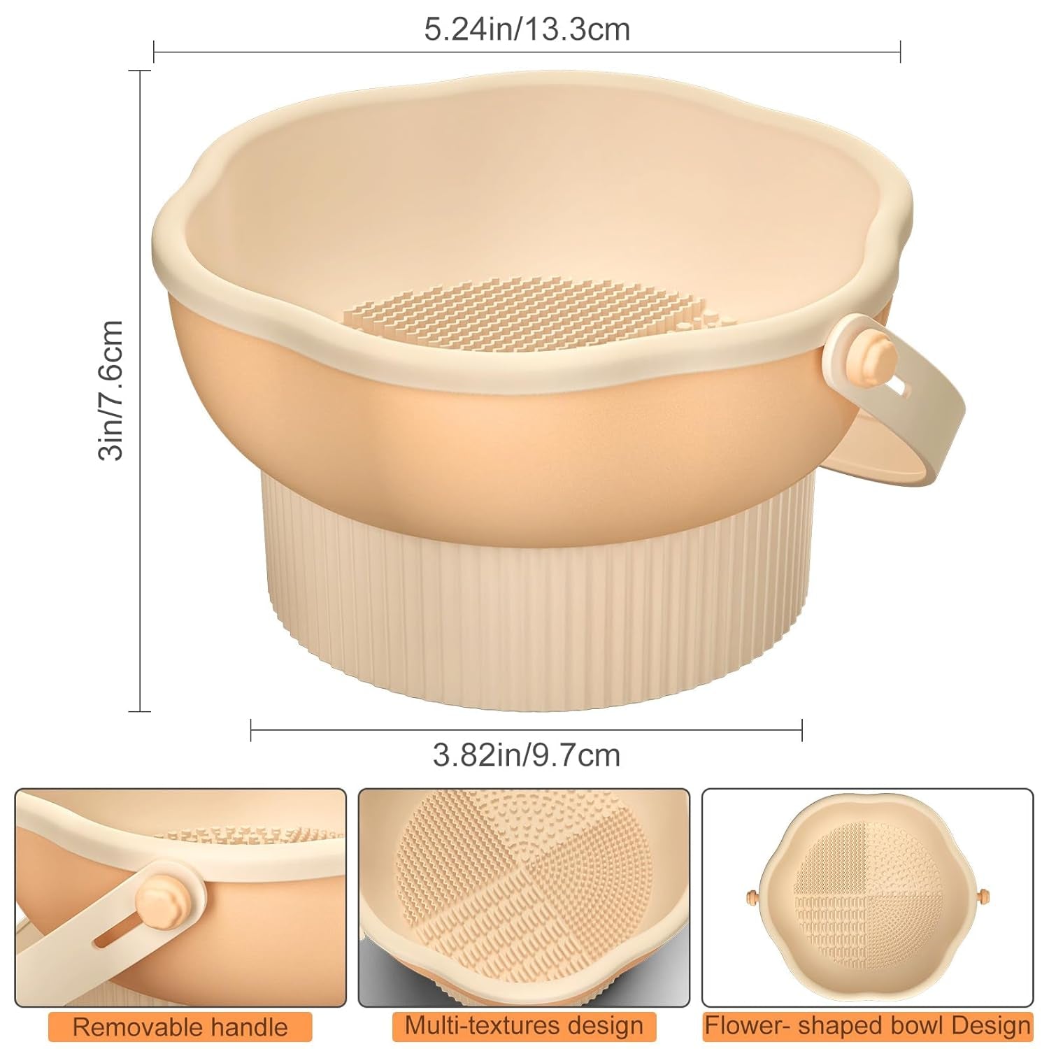 3-in-1 Makeup Brush Cleaner Mat & Bowl