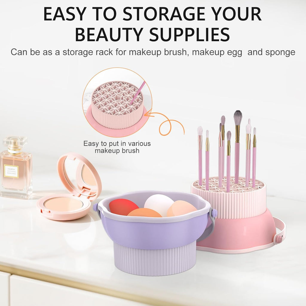 3-in-1 Makeup Brush Cleaner Mat & Bowl