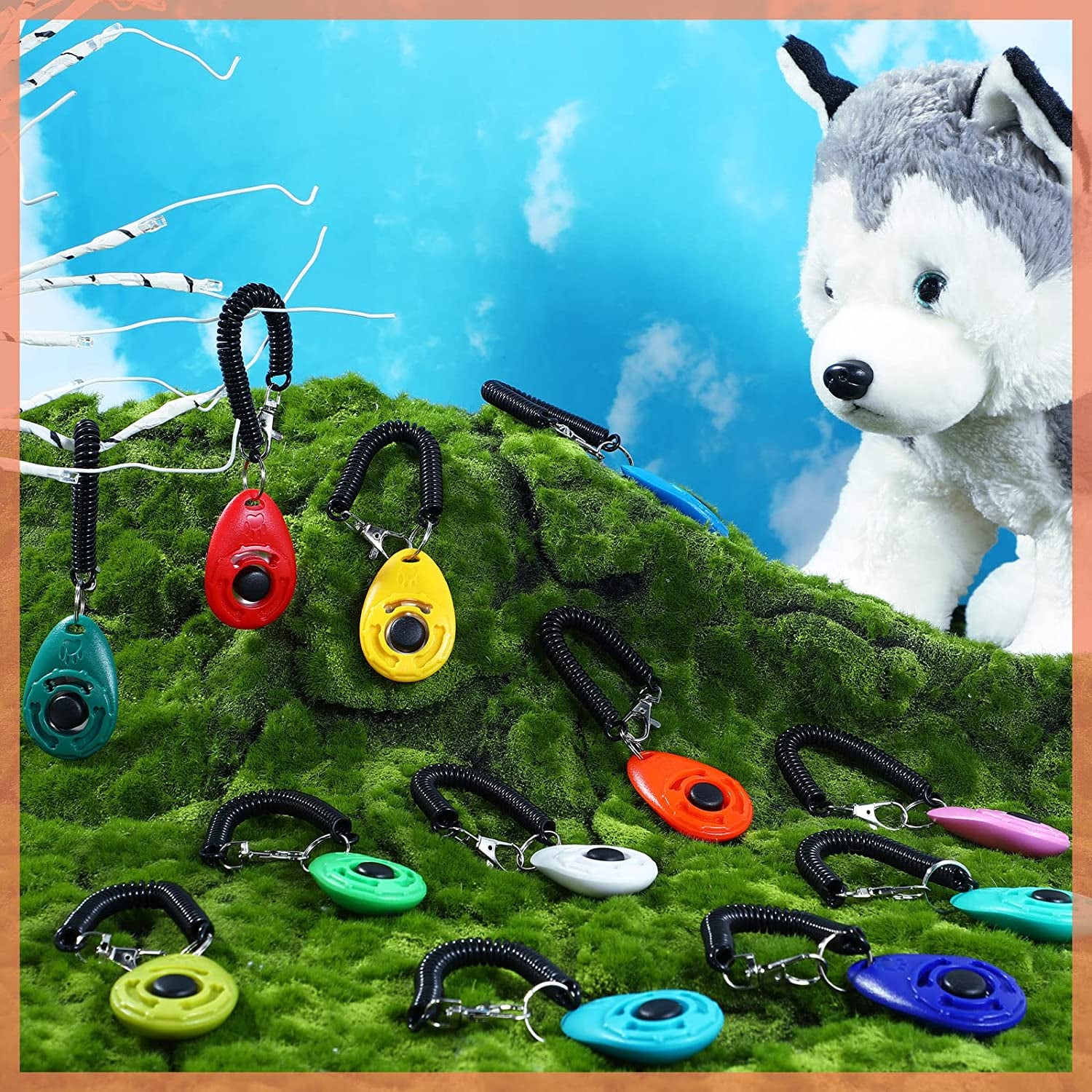 30 PCS Dog Training Clicker with Wrist Strap