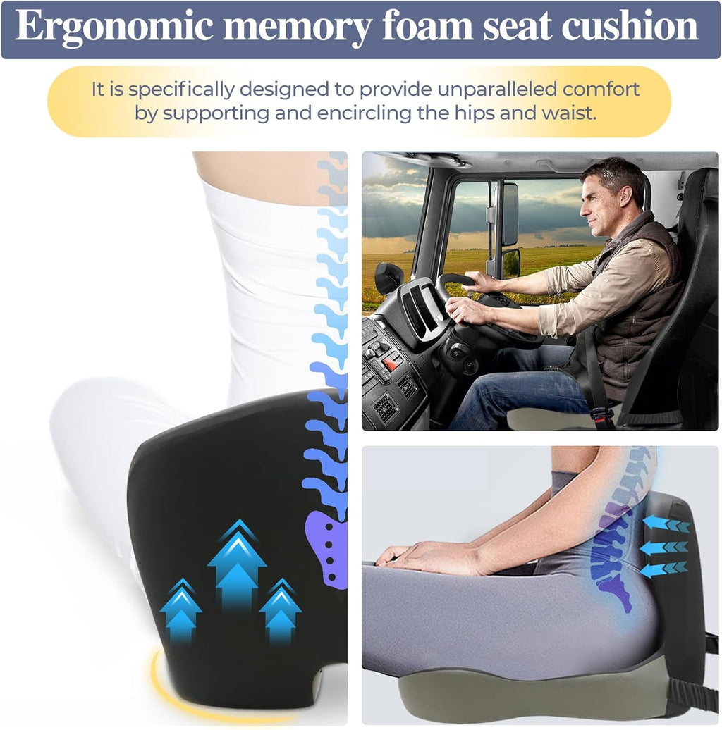 Memory Foam Seat Cushion – Sciatica Relief