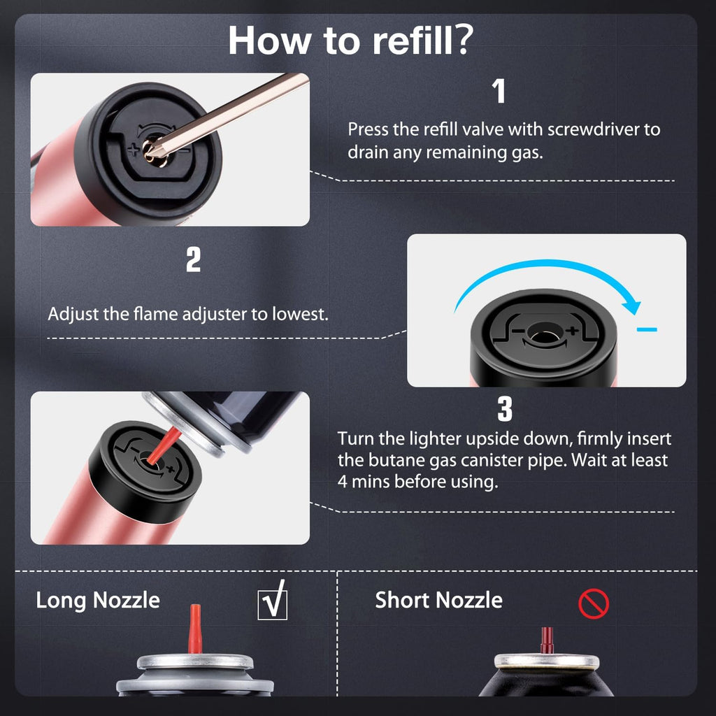2-Pack Refillable Butane Torch Lighters
