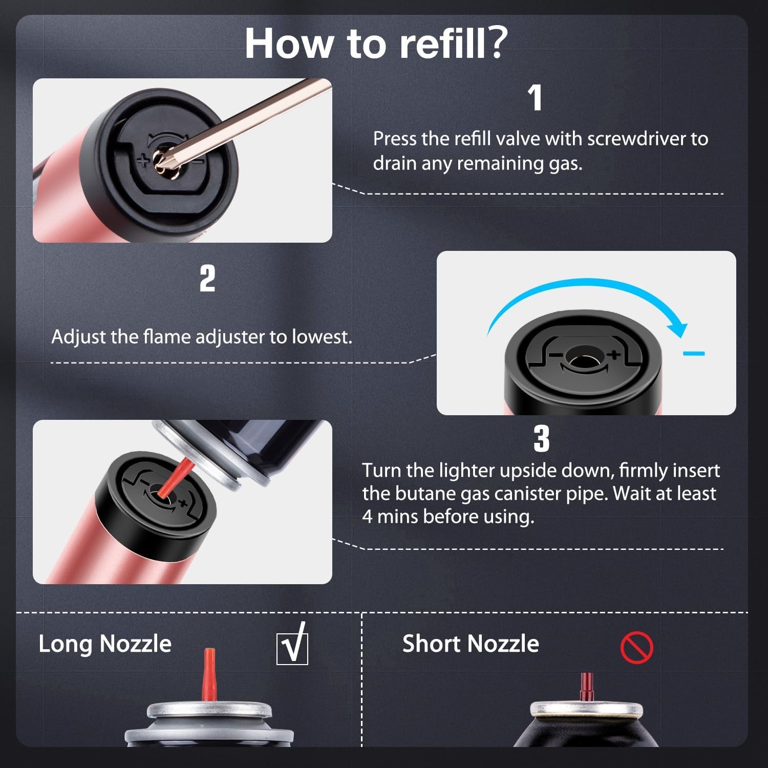 2-Pack Refillable Butane Torch Lighters