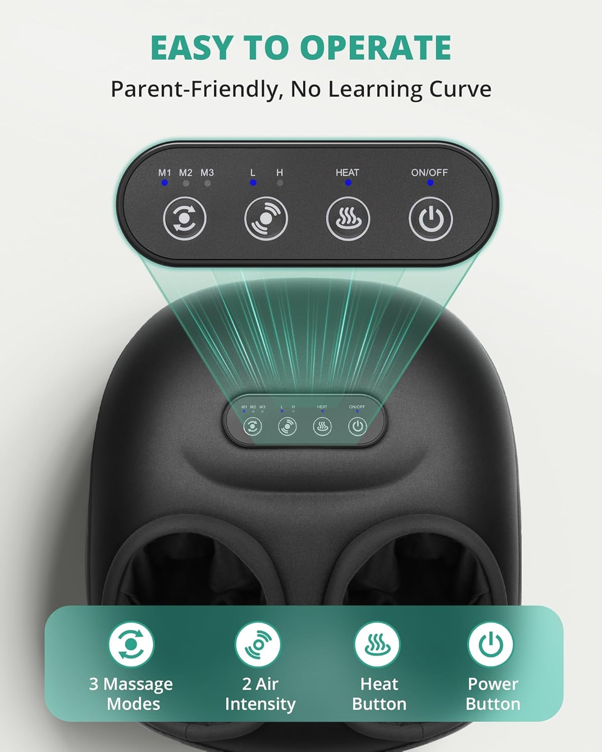 Shiatsu Foot Massager with Heat & Deep Kneading