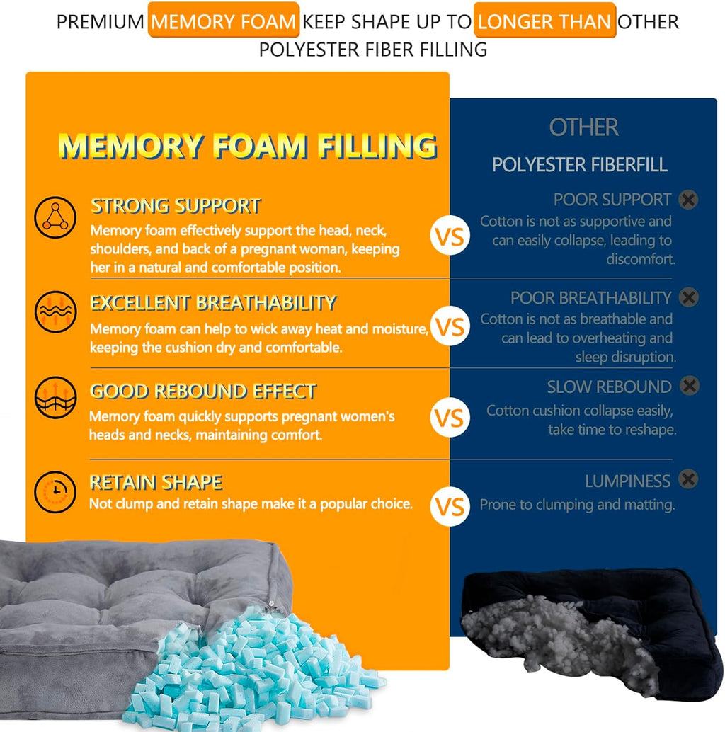 Floor Pillow Set of 2 – Memory Foam Cushions