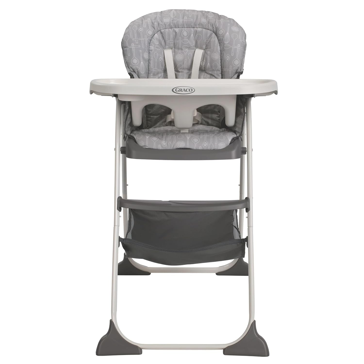 Slim Snacker High Chair, Ultra Slim, Fast-Folding, Multiple Recline Positions, Comfortable Feeding, Whisk