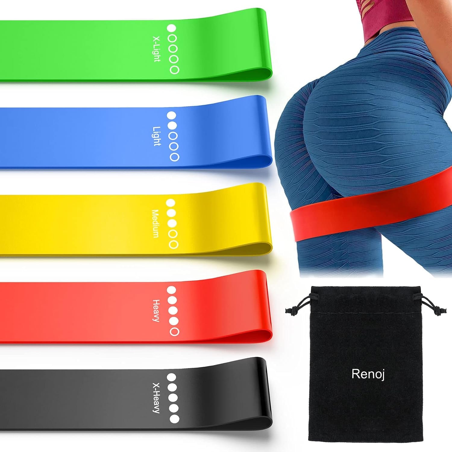 5-Pack Resistance Bands – Strength & Stretching