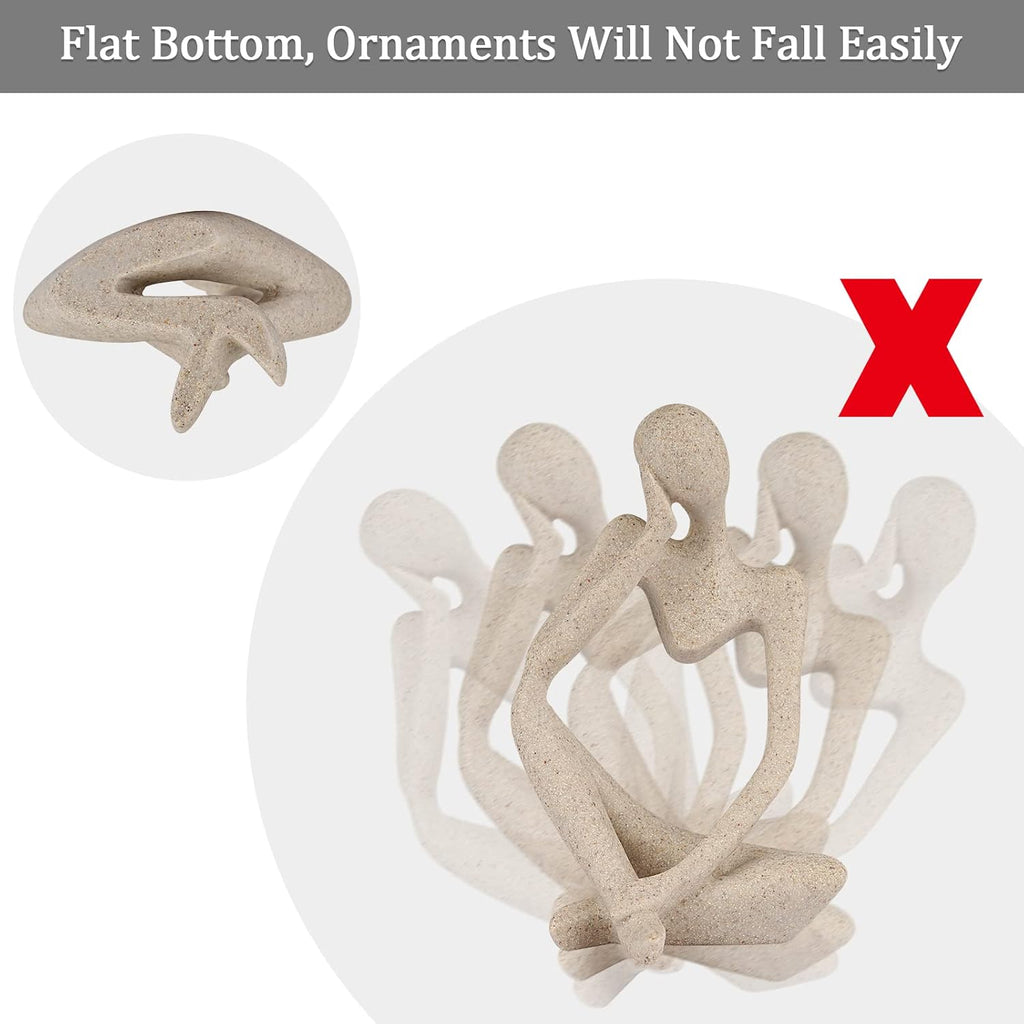 Sandstone Thinker Sculpture – Small Abstract Decor