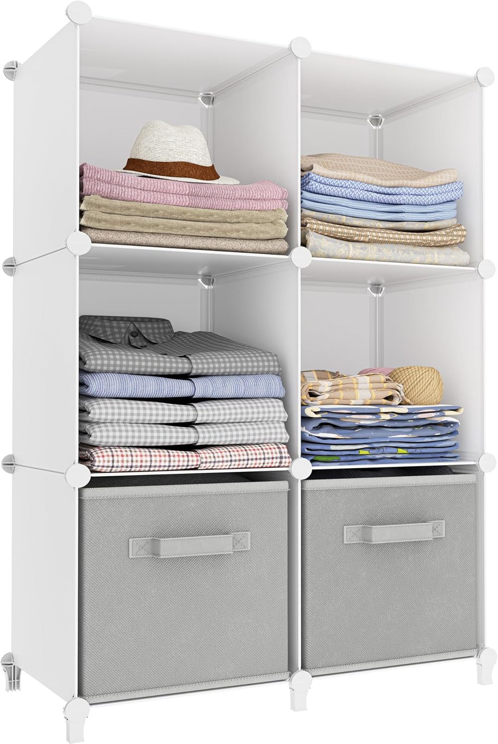 6-Cube Stackable Closet Organizer