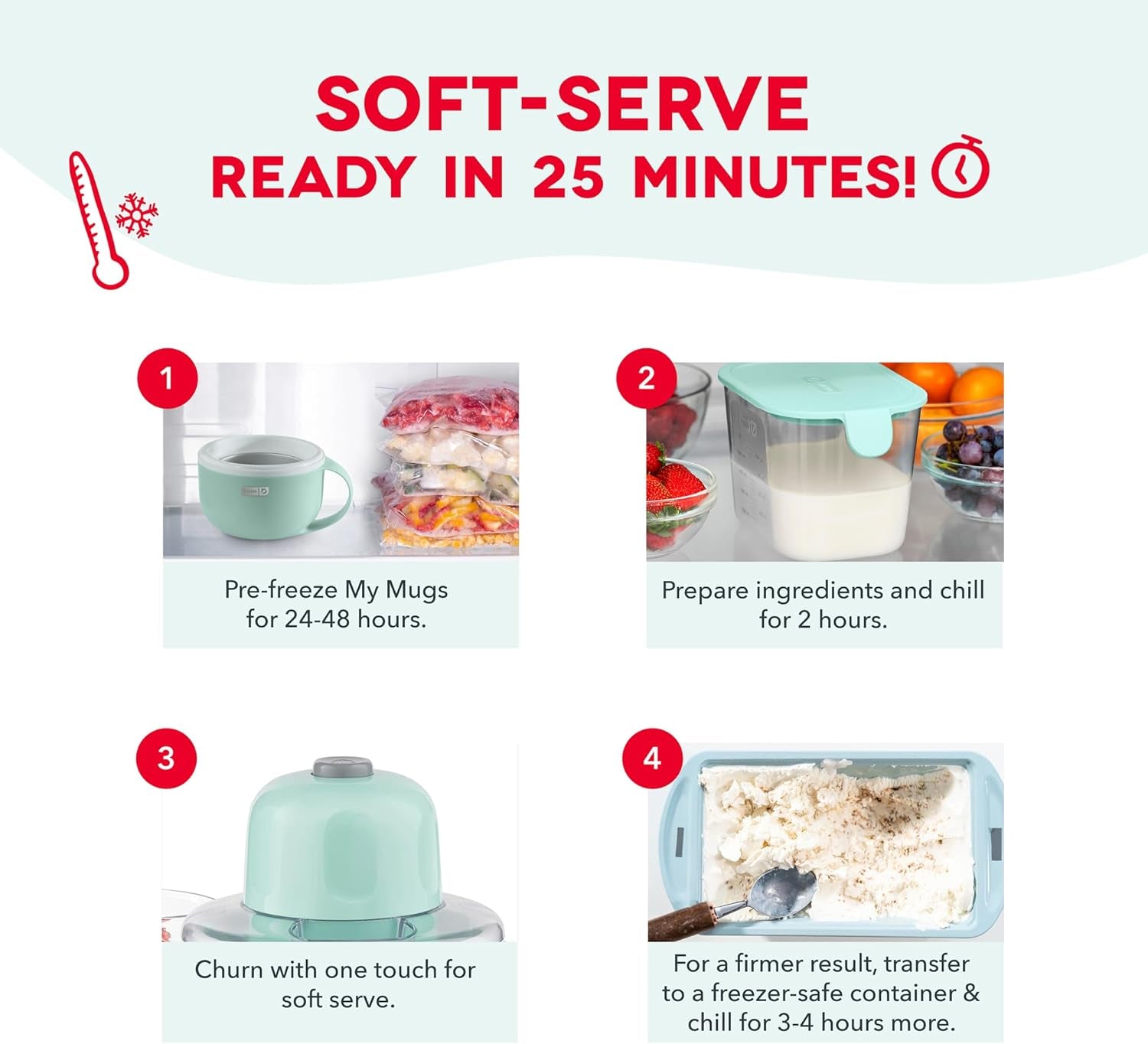 Single-Serve Mug Ice Cream Maker – Aqua