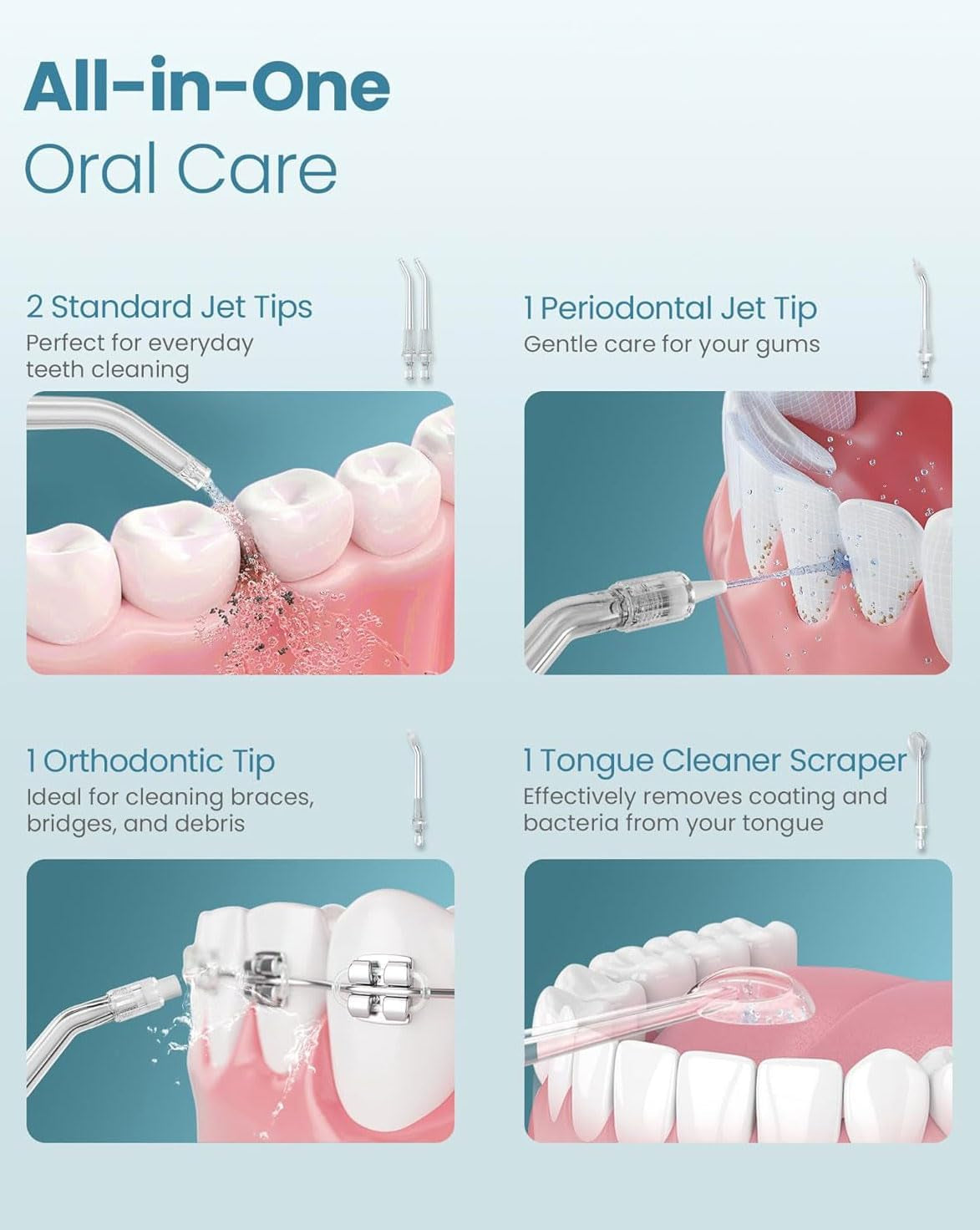 Rechargeable Cordless Water Flosser for Oral Care