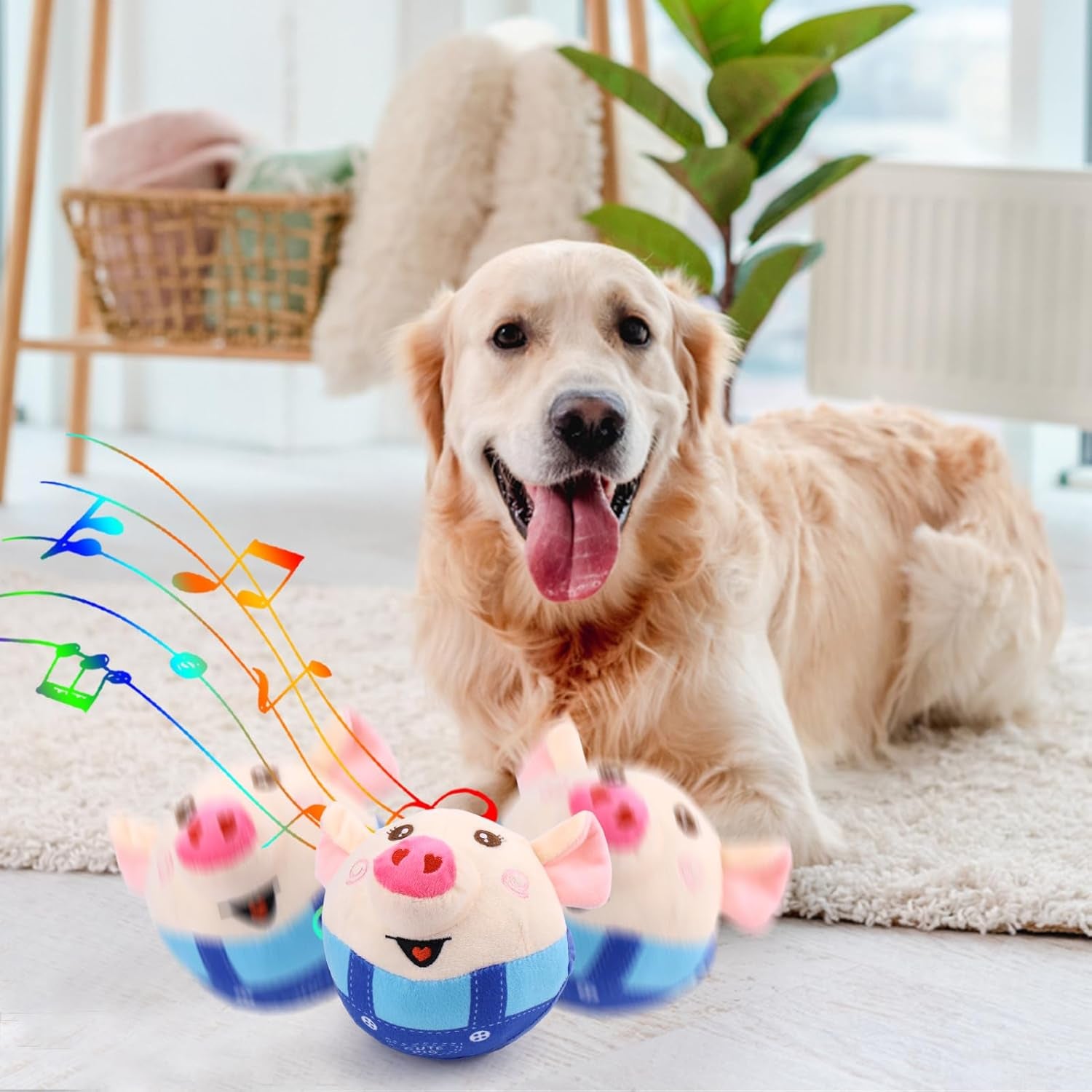 Interactive Jumping Pig Dog Toy