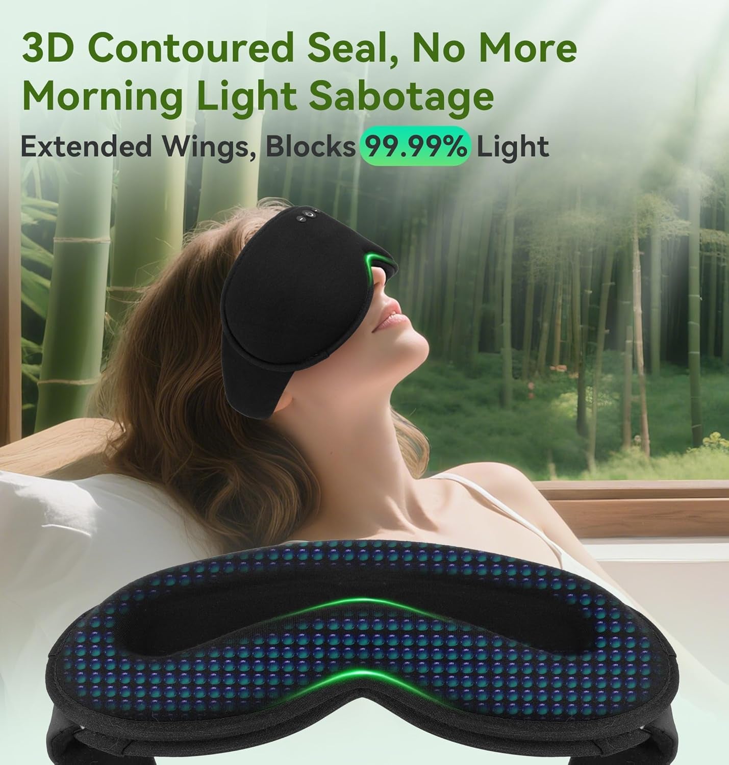 Bamboo Cotton Weighted Bluetooth Sleep Mask