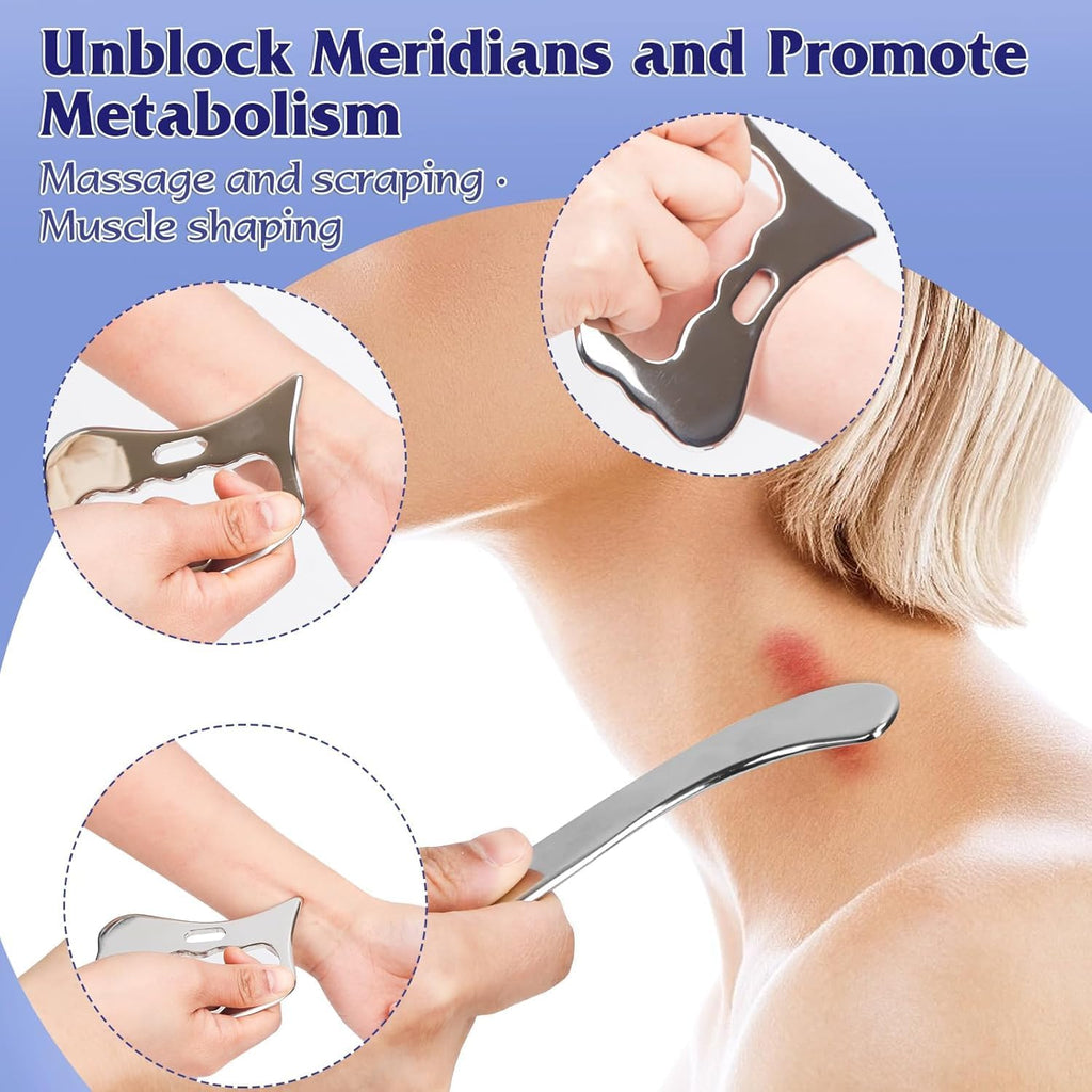 3-in-1 Stainless Steel Gua Sha Tool Set