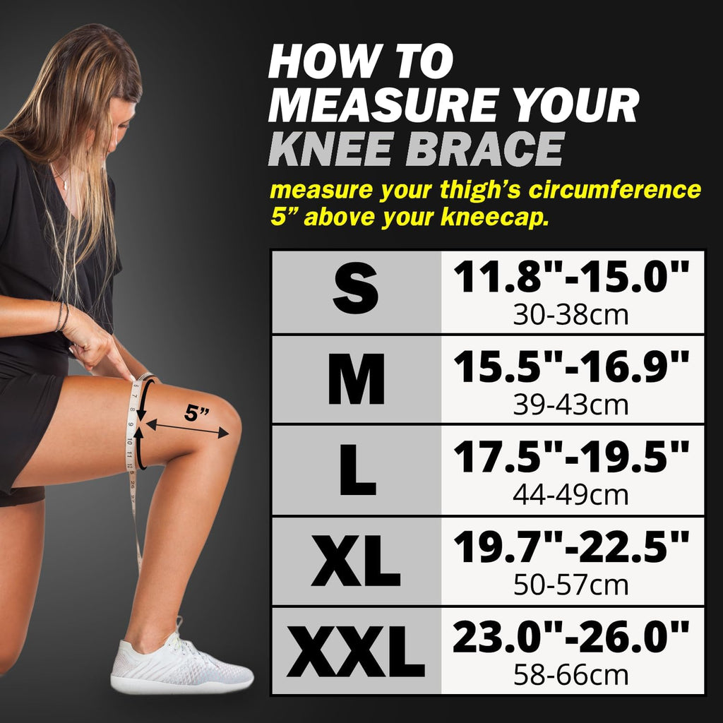 Knee Compression Sleeve Support Brace (Black L)