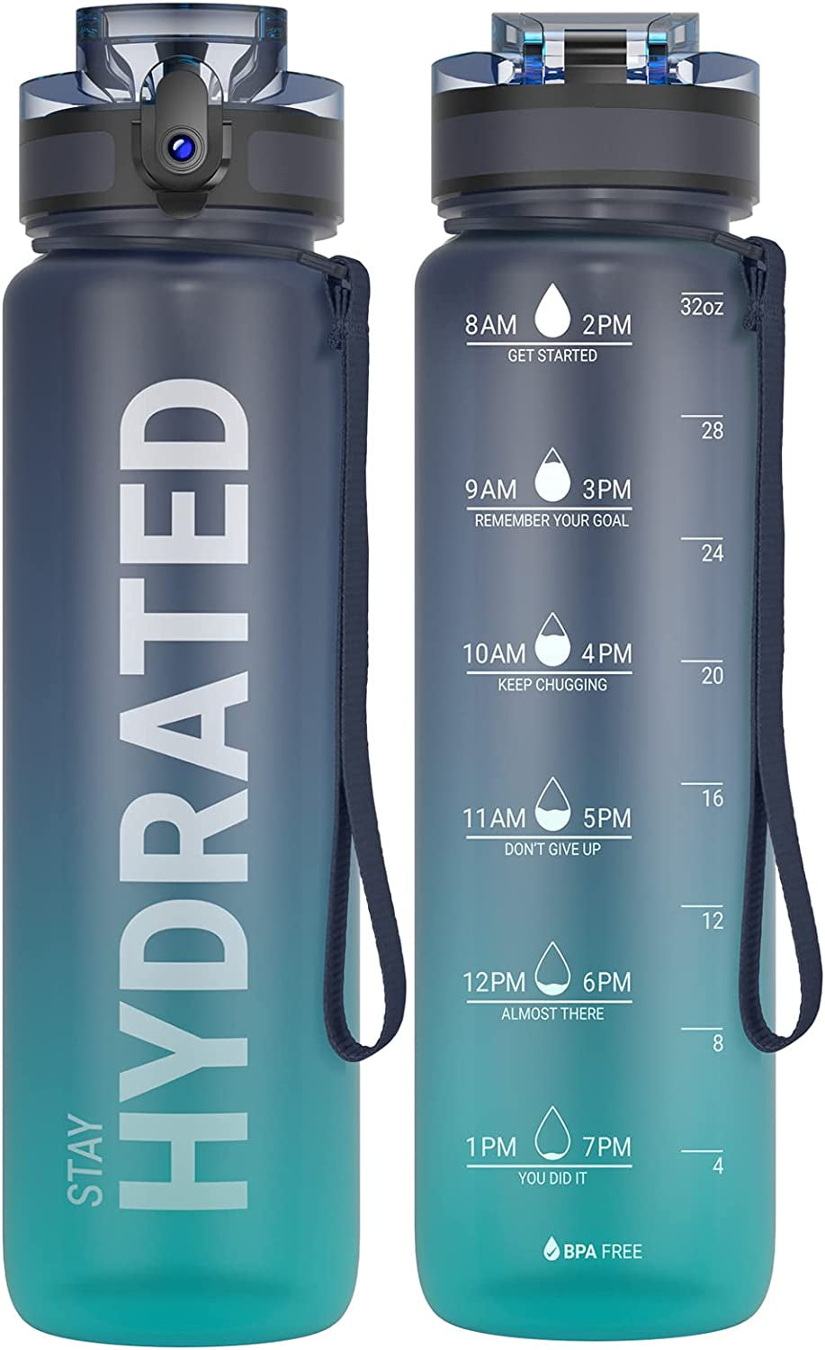 500/750ml Motivational Sports Water Bottle