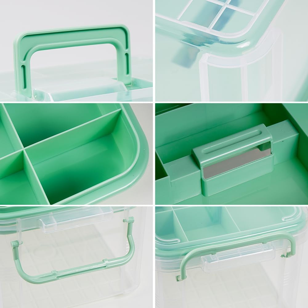 15Qt Medicine Organizer Box with Tray & Labels