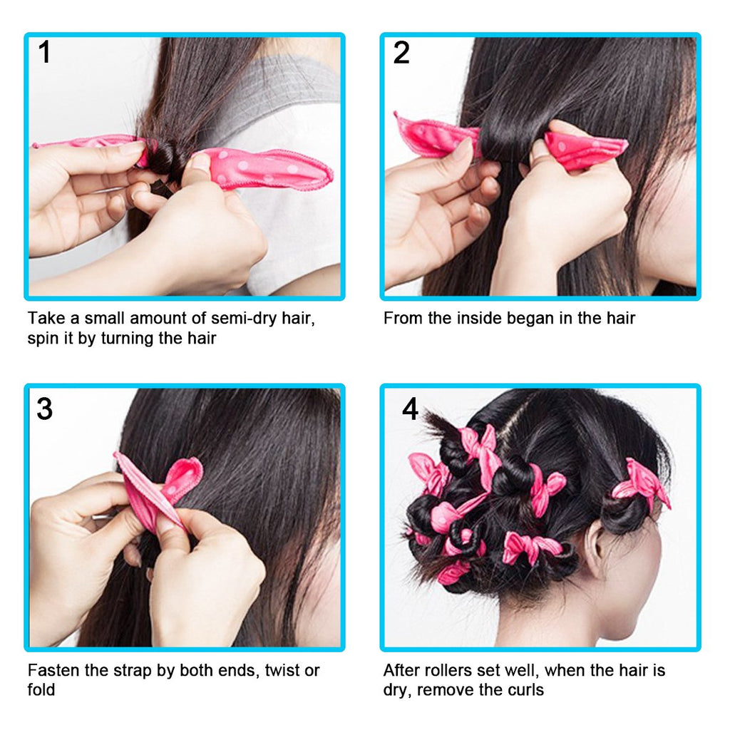 30-Pcs Foam Hair Curlers with Bag