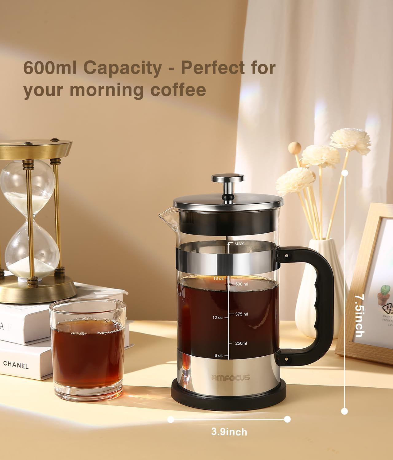 21oz Glass French Press Coffee Maker