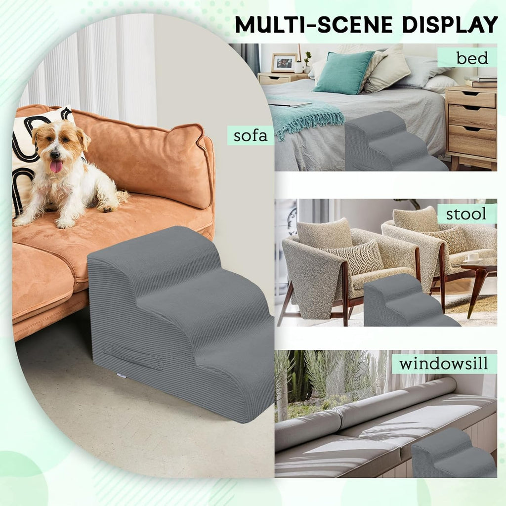 4-Step Dog Stairs Ramp – Small Dogs & Cats