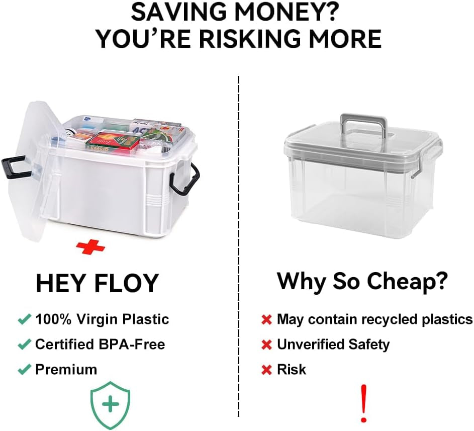 15Qt White Medicine Organizer Storage Box