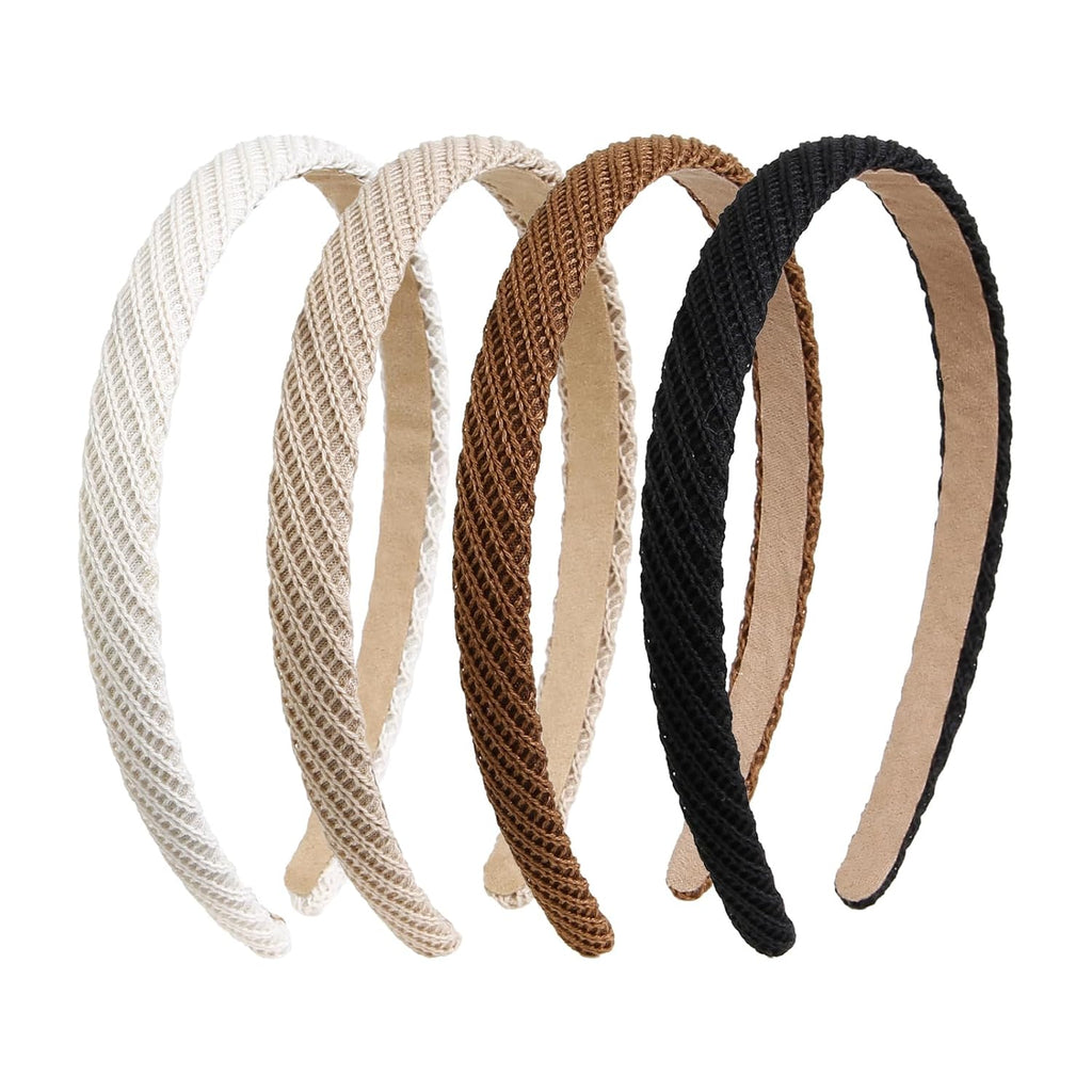 4-Pack Thin Knitted Headbands