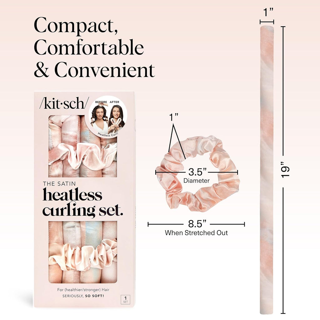 Satin Heatless Curling Set – Sunset Tie Dye