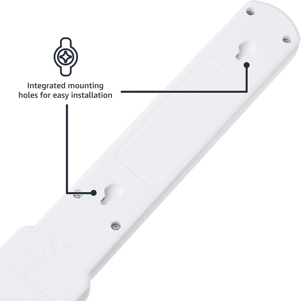 6-Outlet Surge Protector – 2-Pack White, 2Ft Cord