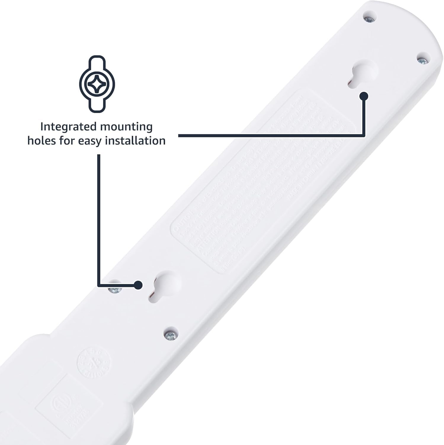 6-Outlet Surge Protector – 2-Pack White, 2Ft Cord