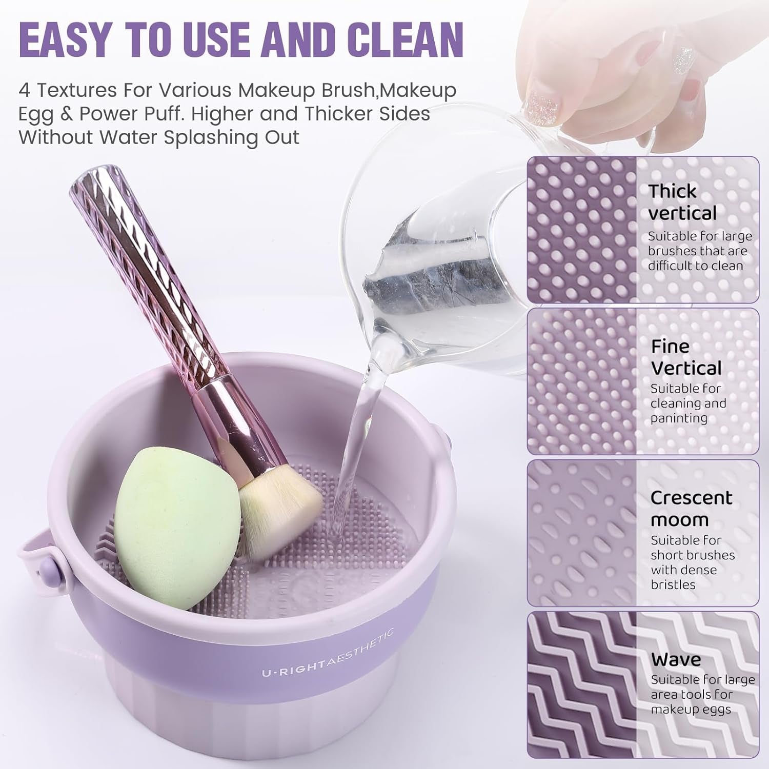 3-in-1 Silicone Makeup Brush Cleaner