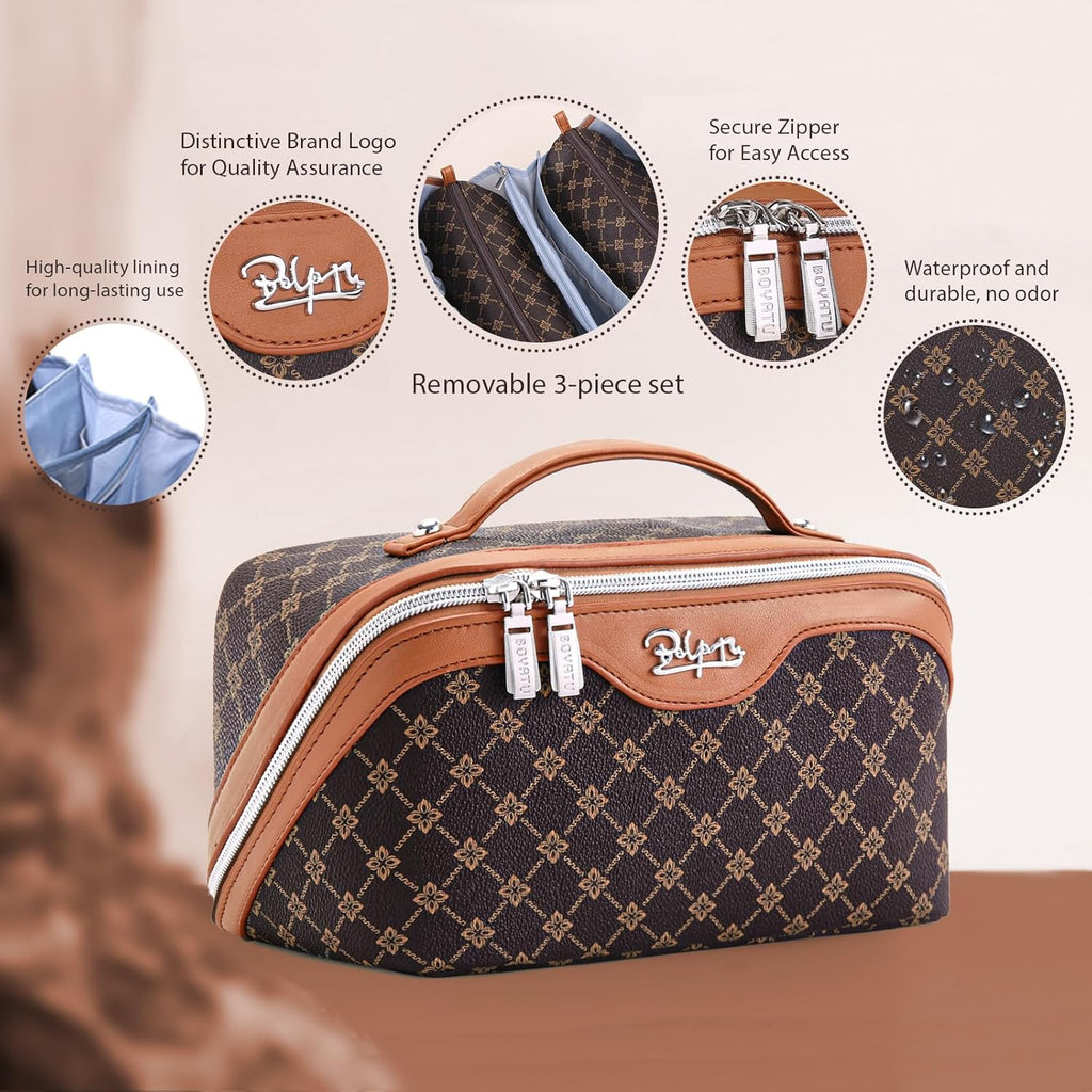 3-Pcs Travel Makeup Bag Set