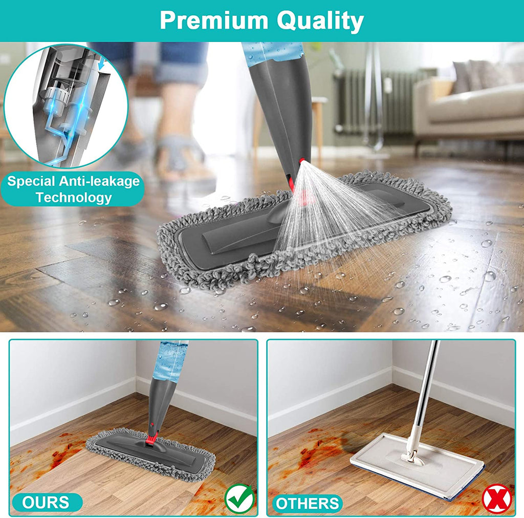 Spray Mop with 3 Microfiber Pads – Wet & Dry