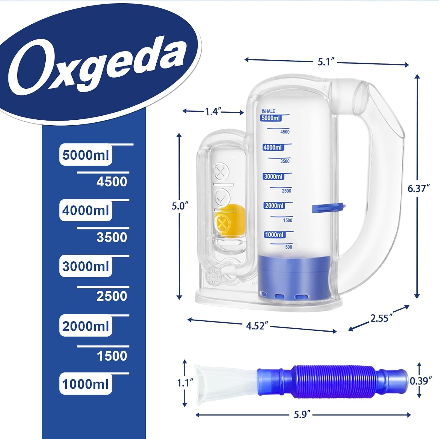 Incentive Spirometer Breathing Exercise Device