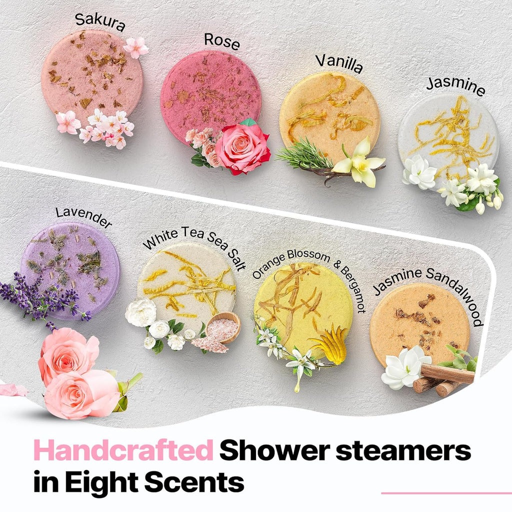 8-Pack Aromatherapy Shower Steamers for Relaxation