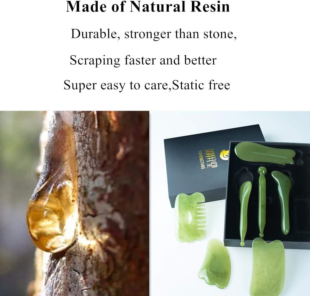 7-Piece Gua Sha Massage Tool Set – Green